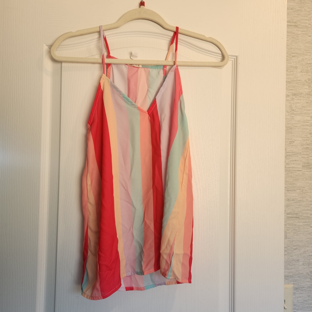 BiBi Striped Women's Blouse Size S Euc